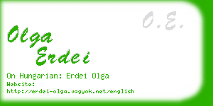 olga erdei business card